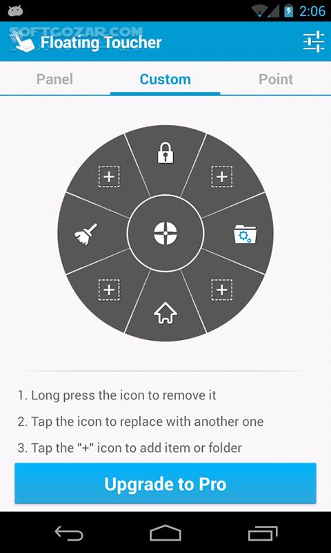 دانلود Floating Toucher Premium 3.1.1 for Android +2.3 - دانلود منوی معلق اندروید برای اندروید - سافت گذر