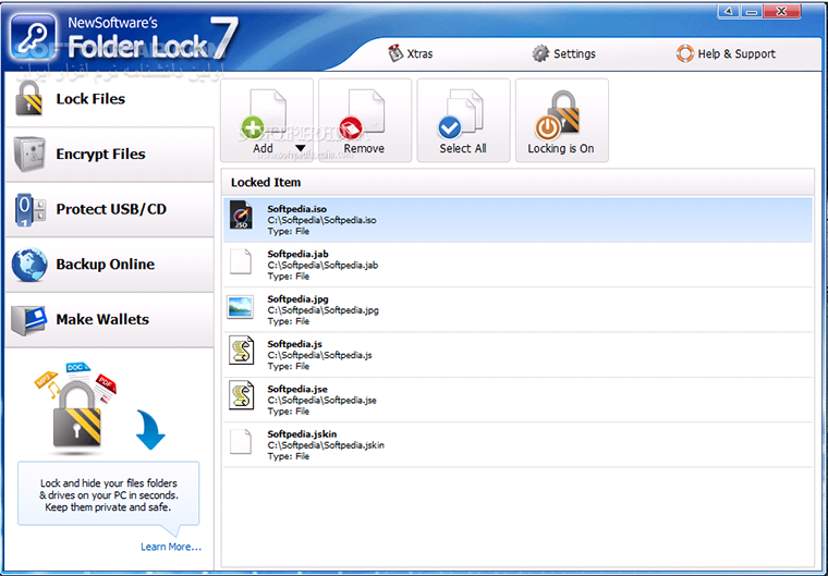 دانلود Folder Lock 7.8.8 - دانلود رمز گذاری روی فایل ها و فولدر ها فولدرلاک - سافت گذر