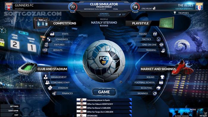دانلود Football Club Simulator 18 - دانلود بازی مدیریت فوتبال - سافت گذر