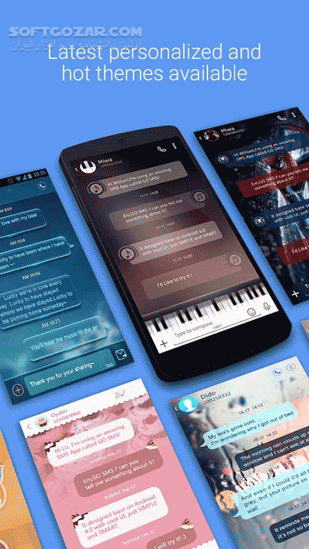 دانلود GO SMS Pro Premium 8.03 / Pro 7.88 for Android +1.6 - دانلود مدیریت اس ام اس برای اندروید - سافت گذر