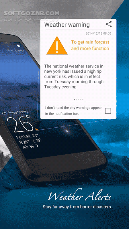 دانلود GO Weather Premium 6.163 for Android +4.1 - دانلود اعلام وضعیت آب و هوا گو ودر برای اندروید - سافت گذر