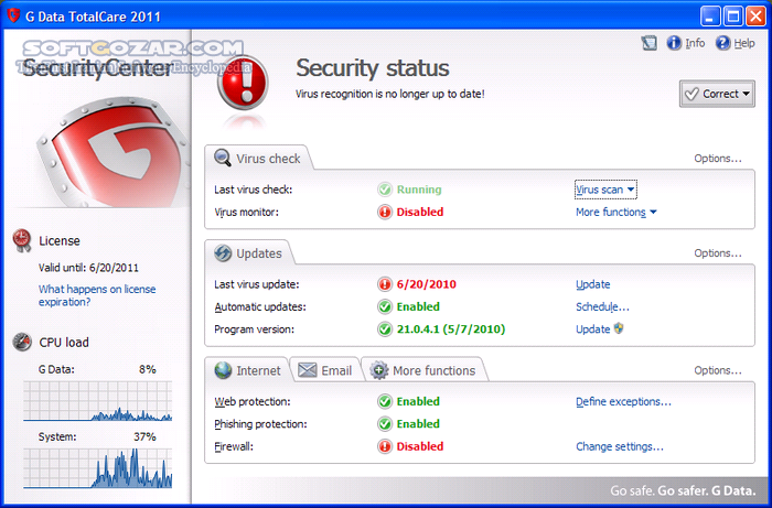 دانلود G Data Internet Security 2022 25.5.11.352 - دانلود بسته‌ی امنیتی کامل و قدرتمند جی دیتا - سافت گذر
