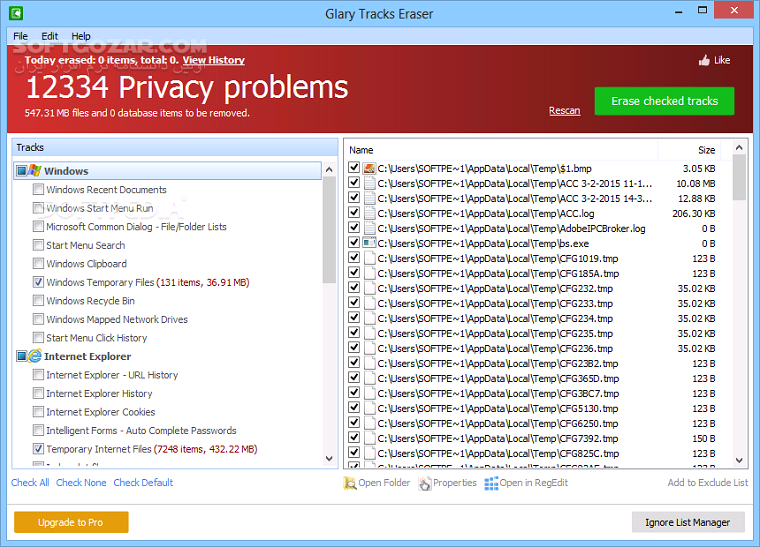 دانلود Glary Tracks Eraser 6.0.1.19 - دانلود گلاری ترک اریزر - سافت گذر