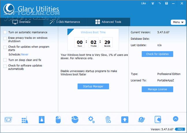 دانلود Glary Utilities Pro 6.25.0.29 - دانلود گلاری یوتیلیتی - سافت گذر