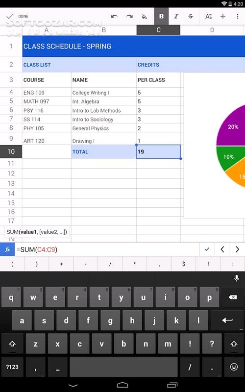 دانلود Google Sheets 1.25.162.00.90 for Android +8.0 - دانلود گوگل شیتز برای اندروید - سافت گذر