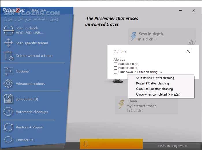دانلود Goversoft Privazer 4.0.87 - دانلود پاک‌سازی عمیق سیستم و حفاظت از حریم خصوصی - سافت گذر