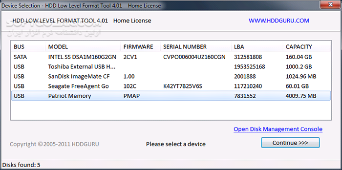 دانلود HDD Low Level Format Tool 4.40 + Portable / USB Low-Level Format 5.01 - دانلود لو لول فرمت یا فرمت سطح پایین - سافت گذر