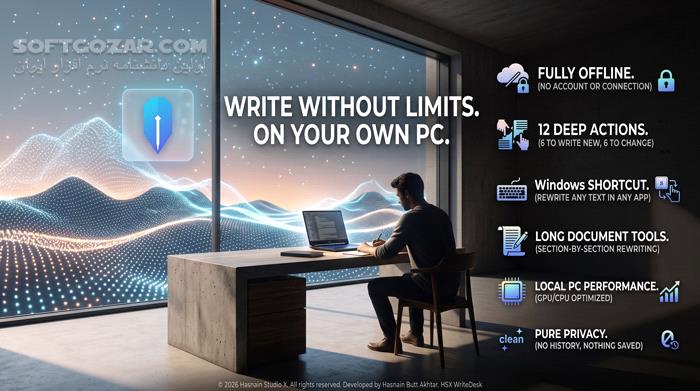 دانلود HSX WriteDesk 1.0.1 (تولید متن با هوش مصنوعی) با لینک مستقیم و کرک معتبر