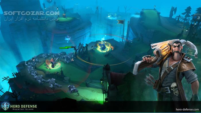 دانلود Hero Defense - Haunted Island - دانلود بازی دفاع قهرمان جزیره خالی از سکنه - سافت گذر