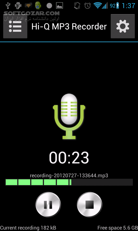 Hi Q MP3 Voice Recorder Pro 2 9 0 for Android 4 0 تصاویر نرم افزار  - سافت گذر
