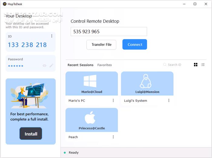 دانلود HopToDesk 1.44.2 - دانلود کنترل دسکتاپ از راه دور - سافت گذر