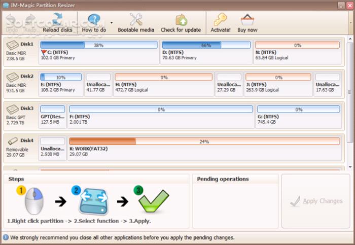 دانلود IM-Magic Partition Resizer 7.1 - دانلود تغییر سایز پارتیشن ها - سافت گذر