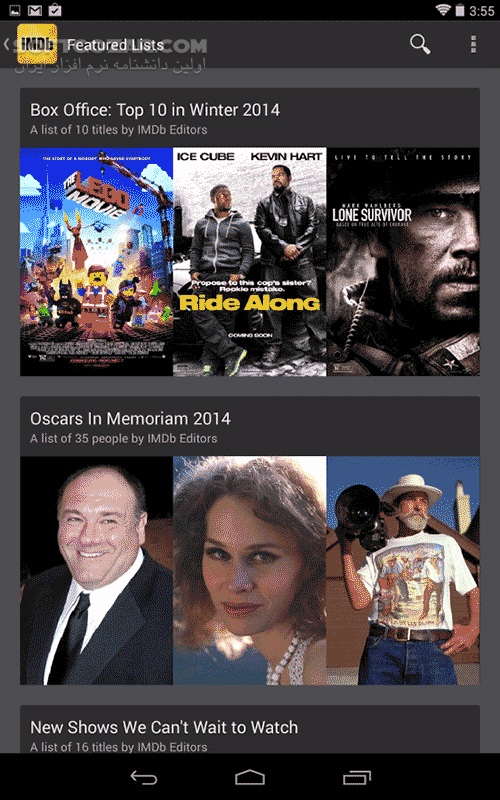 دانلود IMDb Movies & TV 9.1.5.109150400 for Android +9.0 - دانلود برنامه رسمی اطلاعات فیلم برای اندروید - سافت گذر