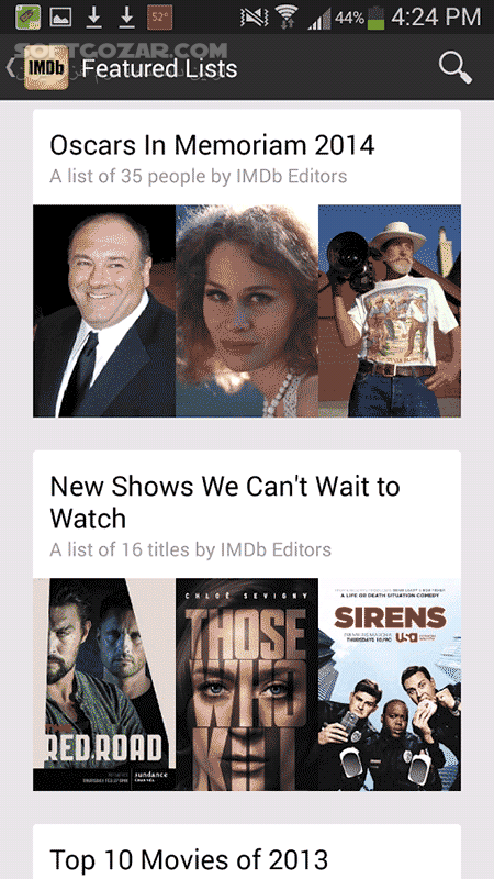 دانلود IMDb Movies & TV 9.1.5.109150400 for Android +9.0 - دانلود برنامه رسمی اطلاعات فیلم برای اندروید - سافت گذر