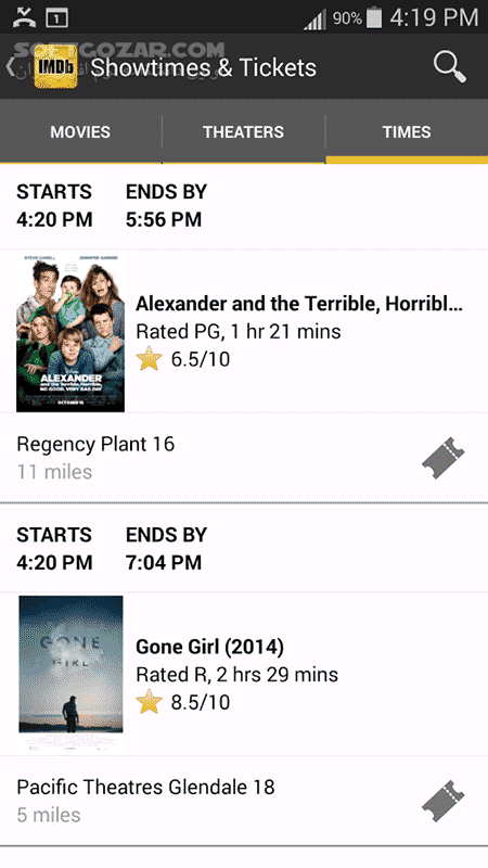 IMDb Movies TV 8 8 2 108820400 for Android 4 1 تصاویر نرم افزار  - سافت گذر