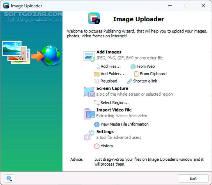 دانلود Image Uploader 1.4.2 Build 5314 - دانلود آپلود عکس - سافت گذر