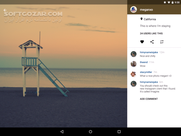 Imagine for Instagram 4 0 10 for Android 4 1 تصاویر نرم افزار  - سافت گذر