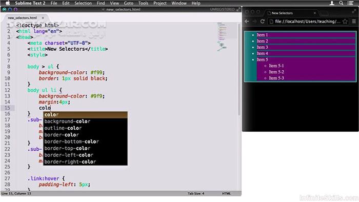 دانلود InfiniteSkills - CSS3 Dropdown Menus Training Video - دانلود فیلم آموزش ساخت منوهای کشویی با سی‌اِس‌اِس3 - سافت گذر