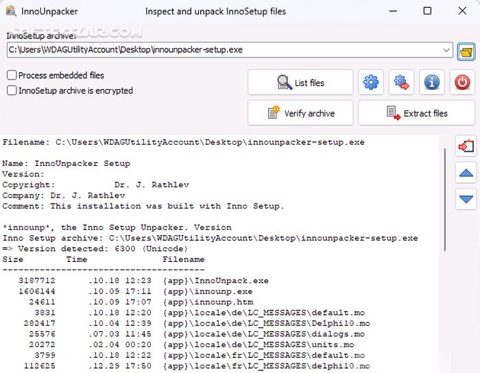 دانلود Inno Setup Unpacker 1.10.2 - دانلود استخراج فایل‌های نصبی - سافت گذر