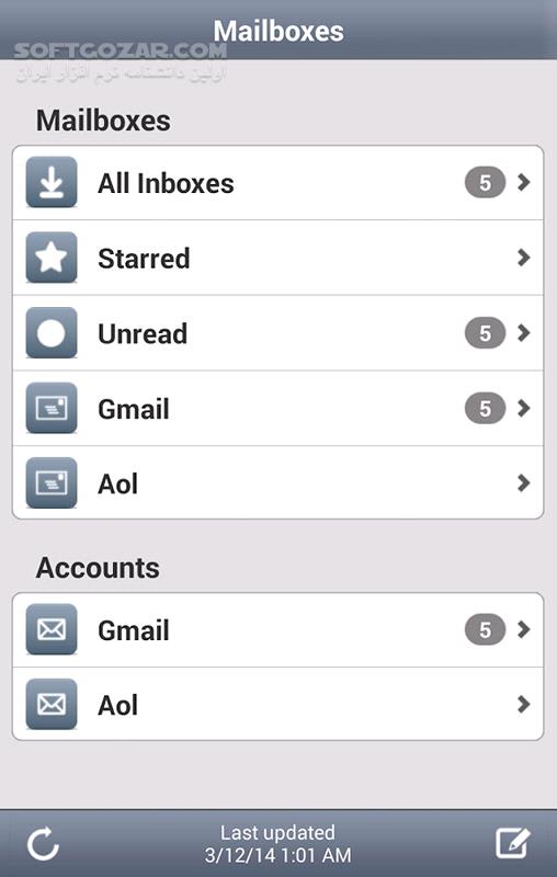 دانلود InoMail 1.9.4 for Android +4.0 - دانلود مدیریت ایمیل برای اندروید - سافت گذر