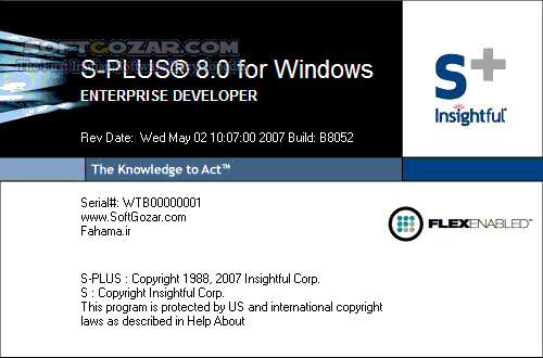 دانلود Insightful S-Plus 8.0 - دانلود نرم افزار تحلیل های کمی داده ها و مدل های آماری - سافت گذر