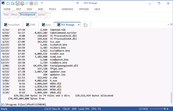 دانلود JP Software Take Command 33.00.9 - دانلود مدیریت خط فرمان ویندوز - سافت گذر