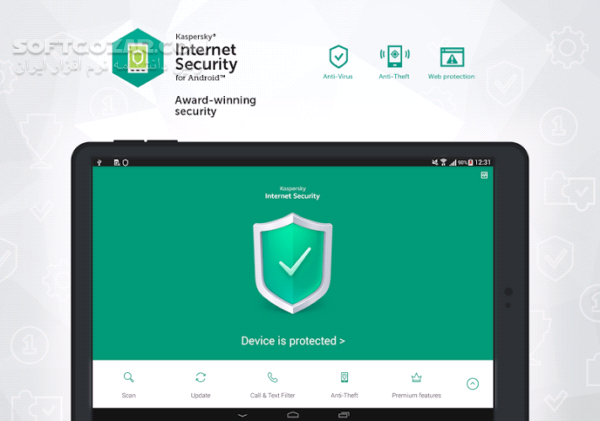 دانلود Kaspersky Internet Security & Antivirus 11.121.4.13595 for Android +7.0 - دانلود آنتی ویروس موبایل کاسپراسکای برای اندروید - سافت گذر