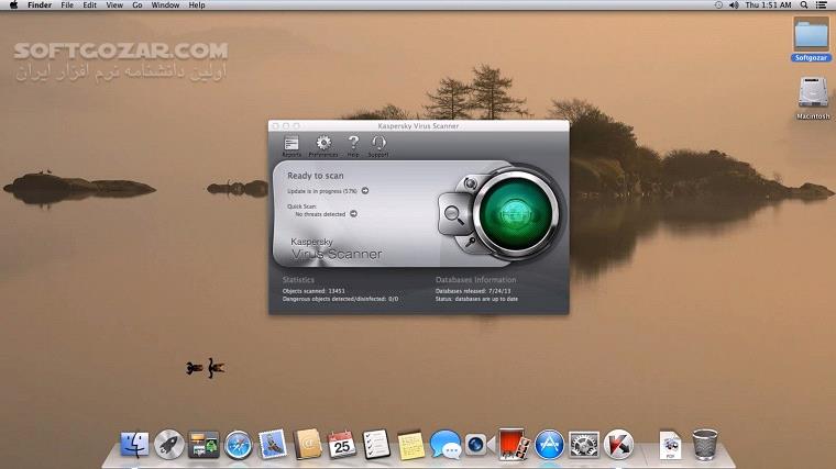 دانلود Kaspersky Virus Scanner 8.1.5 Mac OS X - دانلود یکی از بهترین ضد ویروس های سیستم عامل Mac OS X - سافت گذر