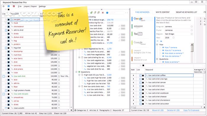 دانلود Keyword Researcher Pro 13.260 - دانلود یافتن پُرجستجوترین کلیدواژه‌ها - سافت گذر
