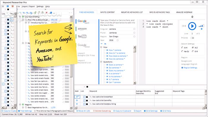 دانلود Keyword Researcher Pro 13.260 - دانلود یافتن پُرجستجوترین کلیدواژه‌ها - سافت گذر