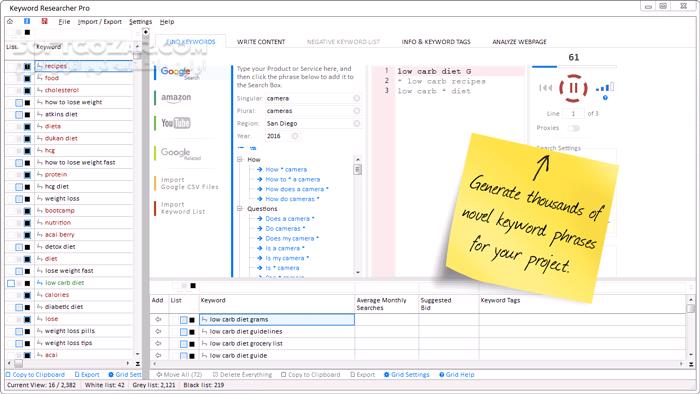 دانلود Keyword Researcher Pro 13.260 - دانلود یافتن پُرجستجوترین کلیدواژه‌ها - سافت گذر