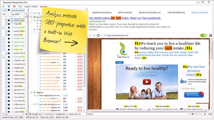 دانلود Keyword Researcher Pro 13.260 - دانلود یافتن پُرجستجوترین کلیدواژه‌ها - سافت گذر