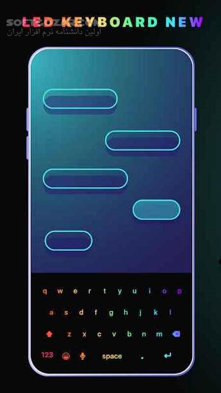 دانلود LED Keyboard Lighting 5.8.29 For Android +5.0 - دانلود کیبورد ال ای دی برای اندروید - سافت گذر