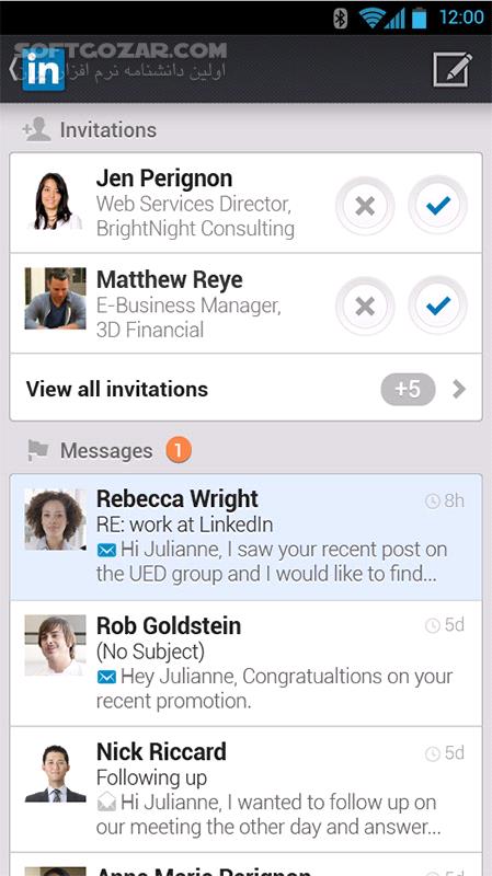 LinkedIn 4 1 798 for Android 6 0 تصاویر نرم افزار  - سافت گذر
