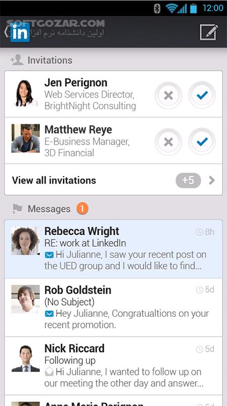 دانلود LinkedIn 4.1.1056.2 for Android +8.0 - دانلود لینکداین برای اندروید - سافت گذر