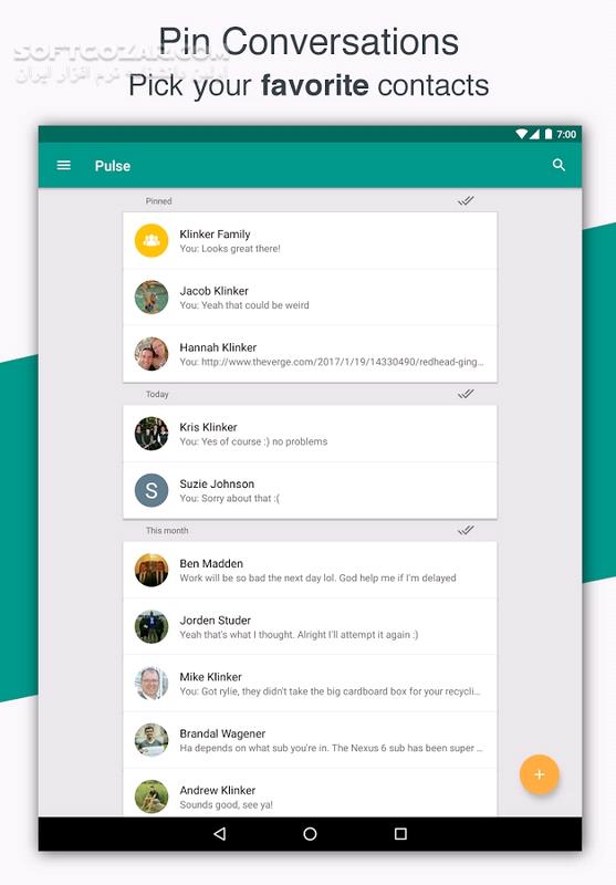 دانلود Pulse SMS Full 6.2.3.2996 for Android +5 - دانلود اس ام اس پلاس برای اندروید - سافت گذر