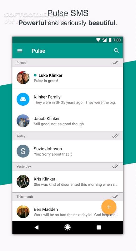 دانلود Pulse SMS Full 6.2.3.2996 for Android +5 - دانلود اس ام اس پلاس برای اندروید - سافت گذر