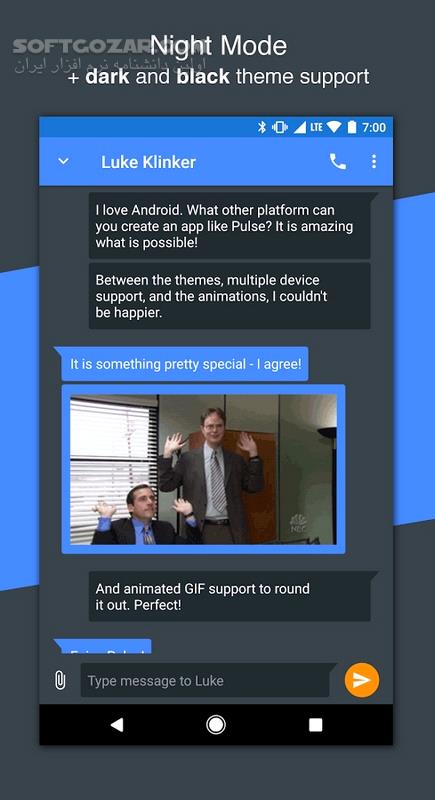 دانلود Pulse SMS Full 6.2.3.2996 for Android +5 - دانلود اس ام اس پلاس برای اندروید - سافت گذر