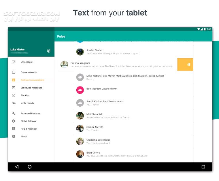 دانلود Pulse SMS Full 6.2.3.2996 for Android +5 - دانلود اس ام اس پلاس برای اندروید - سافت گذر