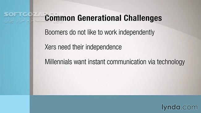 دانلود Lynda - Managing Multiple Generations - دانلود فیلم آموزش مدیریت افراد گوناگون از نسل‌های مختلف در محیط کار - سافت گذر