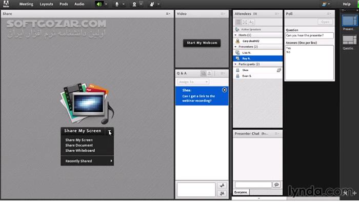 دانلود Lynda - Webinar Fundamentals - دانلود فیلم آموزش اصول بنیادی رایاهمایی (وبینار) – مهارت‌های کلی برگزاری همایش‌ اینترنتی - سافت گذر