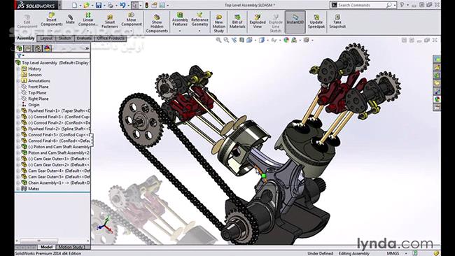 دانلود Lynda - Modeling a Motorcycle Engine with SolidWorks - دانلود فیلم آموزش طراحی و مدل‌سازی قطعات داخلی انجین موتورسیکلت، جهت آشنایی با ابزارهای حرفه‌ای نرم‌افزار سالید‌وُرکس - سافت گذر