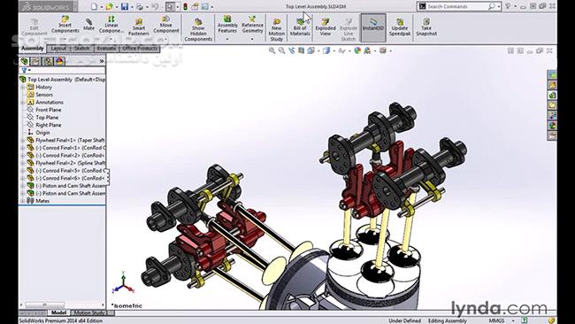 دانلود Lynda - Modeling a Motorcycle Engine with SolidWorks - دانلود فیلم آموزش طراحی و مدل‌سازی قطعات داخلی انجین موتورسیکلت، جهت آشنایی با ابزارهای حرفه‌ای نرم‌افزار سالید‌وُرکس - سافت گذر