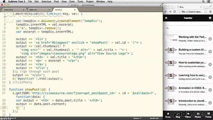 دانلود Lynda - jQuery Mobile Web Applications 2014 - دانلود فیلم آموزش ساخت اپلیکیشن‌‌های تحت وب با استفاده از جی‌کوئری موبایل، برای تلفن‌های همراه هوشمند و تبلت‌ها - سافت گذر