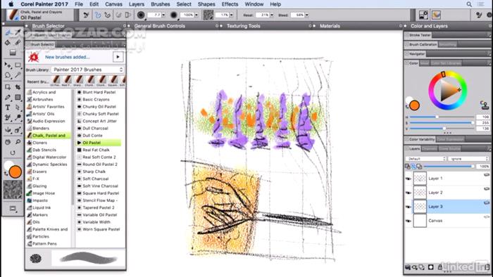 Lynda Corel Painter 2017 Essential Training تصاویر نرم افزار  - سافت گذر