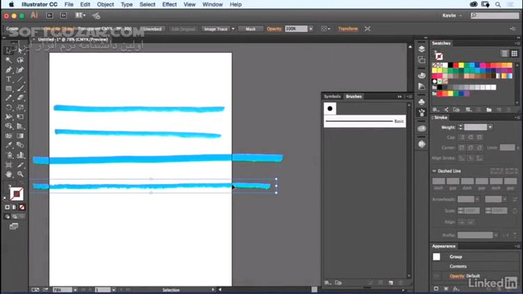 Lynda Designing a Poster with Custom Brushes in Illustrator تصاویر نرم افزار  - سافت گذر