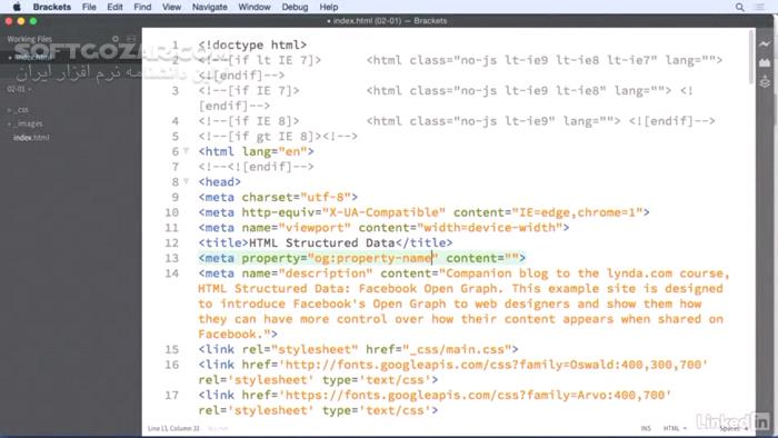 دانلود Lynda - HTML Structured Data- Facebook Open Graph - دانلود فیلم آموزش داده‌های ساختاریافته اچ‌تی‌ام‌ال - فیس‌بوک اُپن گراف - سافت گذر