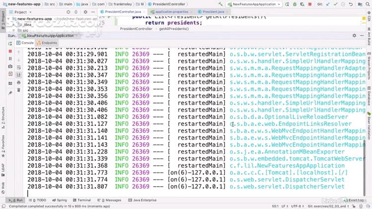 Lynda Spring 5.0 and Spring Boot 2.0 New Features 5
