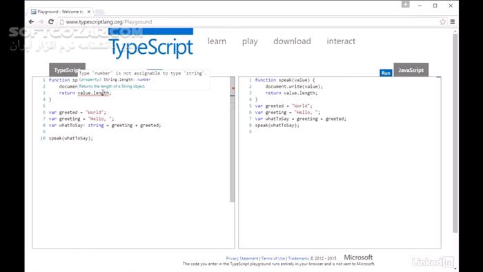 دانلود Lynda - TypeScript Essential Training - دانلود فیلم آموزش اصول کار با تایپ‌اسکریپت - سافت گذر