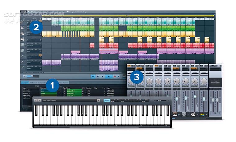 دانلود MAGIX Music Maker 2015 Premium 21.0.1.30 / 2017 Premium 24.1.5.119 + Live 2017 + 2016 Live ISO 22.0.1.51 - دانلود آهنگ ساز حرفه ای مجیکس موزیک میکر - سافت گذر